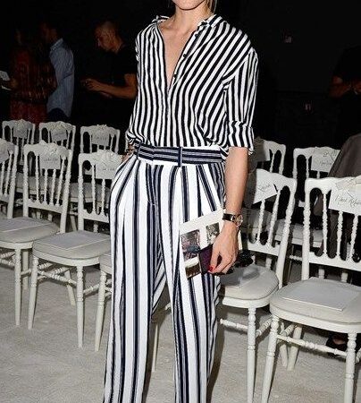 Make a statement on a night out? Stripes with stripes!